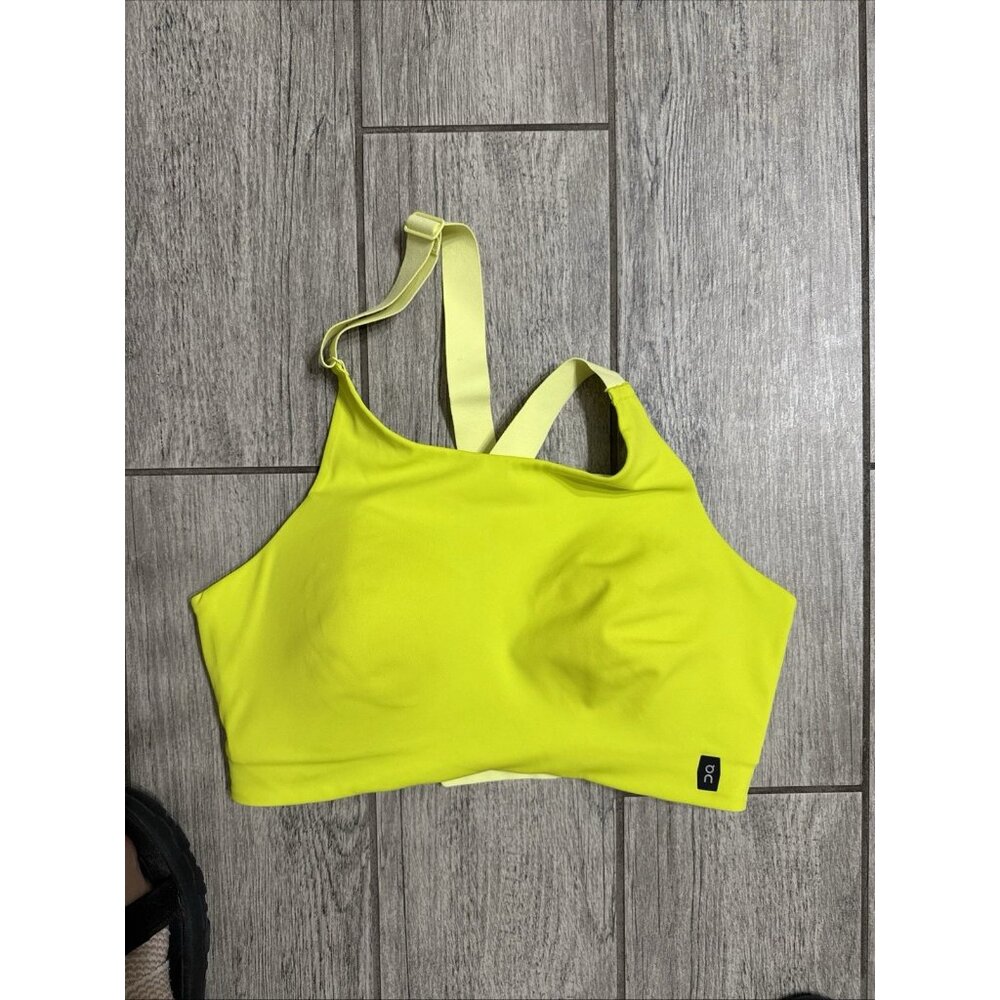 On Cloud Running Performance Sports Bra Size Medium, Racerback Yellow Neon Color